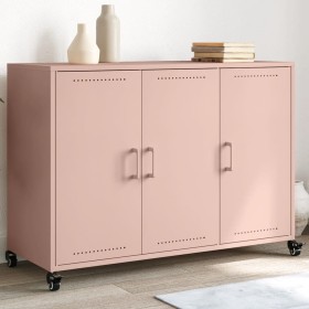 Credenza Rosa 100,5x39x72 cm in Acciaio Laminato a Freddo