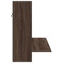 Scrivania a Parete Rovere Marrone 105x48x75cm Legno Multistrato