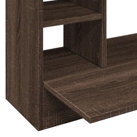 Scrivania a Parete Rovere Marrone 105x48x75cm Legno Multistrato