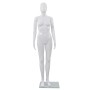 Manichino Donna Figura Intera Base in Vetro 175cm Bianco Lucido