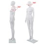 Manichino Donna Figura Intera Base in Vetro 175cm Bianco Lucido