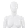 Manichino Donna Figura Intera Base in Vetro 175cm Bianco Lucido