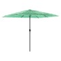Ombrellone Giardino con Palo in Acciaio Verde 248x248x248 cm