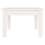 Tavolino da Salotto Bianco 45x45x30 cm Legno Massello di Pino