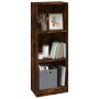 Libreria a 3 Ripiani Rovere Fumo 40x24x109 cm Legno Multistrato