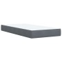 Giroletto a Molle con Materasso Grigio Scuro 100x200 cm Velluto