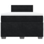 Giroletto a Molle con Materasso Nero 120x200 cm in Velluto
