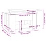 Tavolino da Salotto Rovere Fumo 79x49x41cm in Legno Multistrato