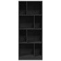 Libreria Nera 57x28,5x141 cm in Legno Multistrato