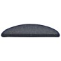 Tappetini per Scale 15 pz Grigio Scuro e Blu 56x17x3 cm