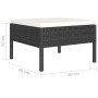 Set Divani da Giardino 10 pz con Cuscini in Polyrattan Nero