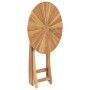 Tavolo da Giardino Pieghevole Ø 60 cm Legno Massello di Teak