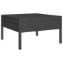 Set Divani da Giardino 13 pz con Cuscini in Polyrattan Nero