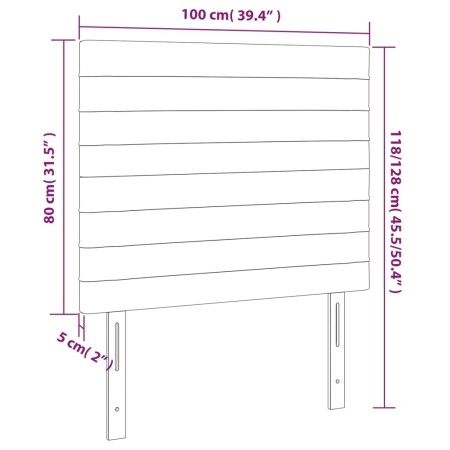 Testiera 2 pz Blu 100x5x78/88 cm in Tessuto