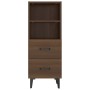 Credenza Rovere Marrone 34,5x34x90 cm in Legno Multistrato