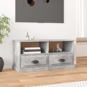 Mobile Porta TV Grigio Cemento 93x35,5x45cm Legno Multistrato