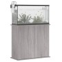 Supporto Acquario 81x36x73cm in Legno Multistrato Grigio Sonoma