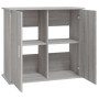 Supporto Acquario 81x36x73cm in Legno Multistrato Grigio Sonoma