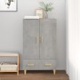 Credenza Grigio Cemento 70x31x115 cm in Legno Multistrato