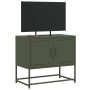 Mobile TV Verde Oliva 68,5x39x60,5 cm in Acciaio