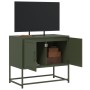 Mobile TV Verde Oliva 68,5x39x60,5 cm in Acciaio