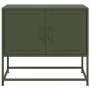 Mobile TV Verde Oliva 68,5x39x60,5 cm in Acciaio