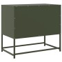 Mobile TV Verde Oliva 68,5x39x60,5 cm in Acciaio