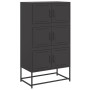 Credenza Nera 68,5x38,5x123,5 cm in Acciaio