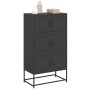 Credenza Nera 68,5x38,5x123,5 cm in Acciaio