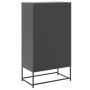 Credenza Nera 68,5x38,5x123,5 cm in Acciaio