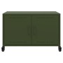 Mobile TV Verde Oliva 68x39x43,5cm in Acciaio Laminato a Freddo