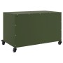 Mobile TV Verde Oliva 68x39x43,5cm in Acciaio Laminato a Freddo