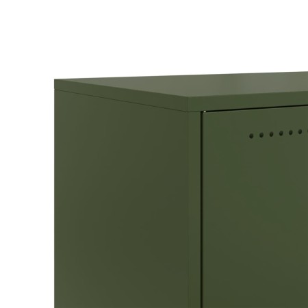 Mobile TV Verde Oliva 68x39x43,5cm in Acciaio Laminato a Freddo