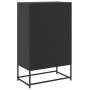 Credenza Nera 68,5x39x111,5 cm Acciaio Laminato a Freddo