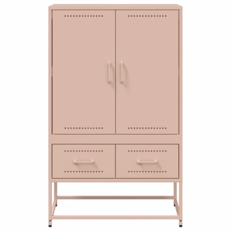 Credenza Rosa 68x39x111,5 cm Acciaio Laminato a Freddo