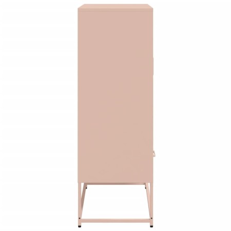 Credenza Rosa 68x39x111,5 cm Acciaio Laminato a Freddo