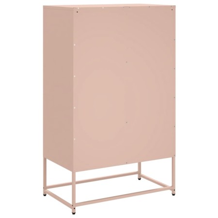 Credenza Rosa 68x39x111,5 cm Acciaio Laminato a Freddo