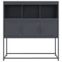 Credenza Antracite 100,5x39x107 cm in Acciaio Laminato a Freddo