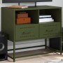 Mobile TV Verde Oliva 68x39x60,5 cm in Acciaio