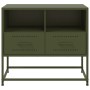 Mobile TV Verde Oliva 68x39x60,5 cm in Acciaio