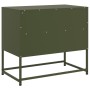 Mobile TV Verde Oliva 68x39x60,5 cm in Acciaio