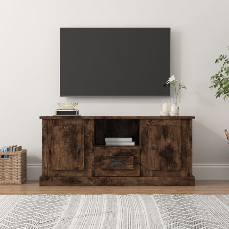 Mobile TV Rovere Fumo 100x35,5x45 cm in Legno Multistrato