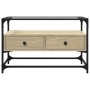 Mobile TV Piano Vetro Rovere Sonoma 80x35x51 Legno Multistrato