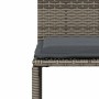 Set da Pranzo da Giardino 7 pz con Cuscini in Polyrattan Grigio