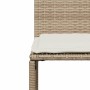 Set da Pranzo da Giardino 7 pz con Cuscini Beige in Polyrattan