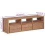 Mobile Porta TV in Teak con Finitura Naturale 120x30x40cm