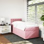 Giroletto a Molle con Materasso Rosa 100x200 cm in Velluto