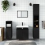 Mobile da Bagno Nero 58x33x60 cm in Legno Multistrato