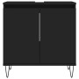 Mobile da Bagno Nero 58x33x60 cm in Legno Multistrato