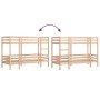 Letto a Castello 80x200 cm in Legno Massello di Pino